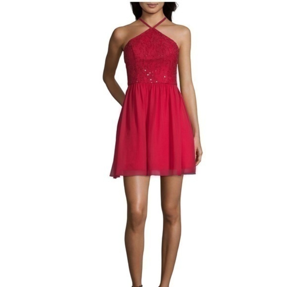 Speechless Juniors brand Red tulle party d…